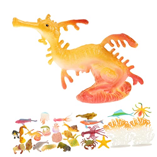 BESPORTBLE 26 Stück Teiliges Set mit Meerestier Figuren Realistische Unterwasser Dekoration und Lernspielzeug für Kreative Spiele Fotorequisiten von BESPORTBLE