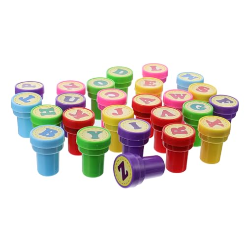 BESPORTBLE 26Stücke Teiliges Kinderstempelset Mit Runde Selbstfärbende Stempel Aus Umweltfreundlichem Für Kreative Bastelprojekte Schulpreise Und Geburtstagsgeschenke von BESPORTBLE
