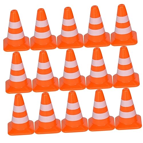 BESPORTBLE 28 Stück Teiliges Verkehrsschilder und Straßenkegel für Leuchtend Orange Miniatur Sandtischmodell zur Verkehrserziehung und Dekoration Robustes Lernspielzeug für Kreative von BESPORTBLE