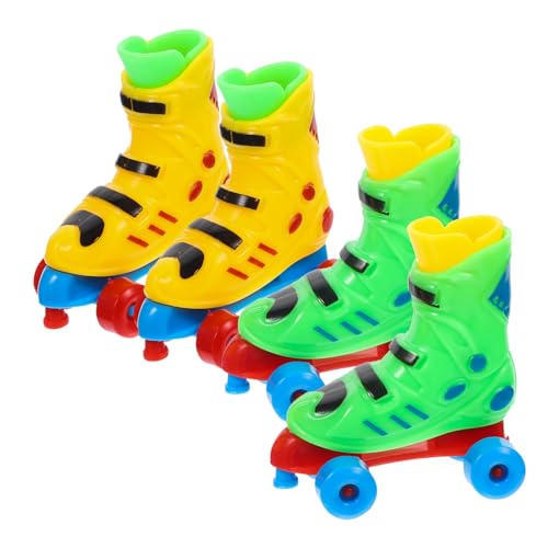 BESPORTBLE 2Paar Finger Skate Spielzeugset Lebensnahe Simulationsskates Bunten Farben Und Spaßspielzeug Für Finger Skateboard Für Kreative Spiele von BESPORTBLE