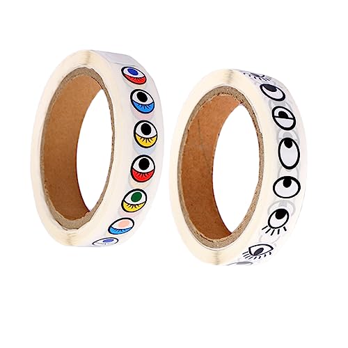 BESPORTBLE 2Rollen DIY Etikettenaufkleber mit Cartoon Augenmustern Bunte und Schwarze Weiße Augen für Basteln und Dekoration für Studenten und Kreative Projekte BESPORTBLE 2Rollen DIY Etikettenaufkleber mit Cartoon Augenmustern Bunte und Schwarze Weiße Augen für Basteln und Dekoration für Studenten und Kreative Projekte von BESPORTBLE