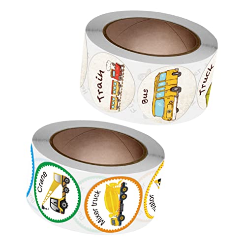 BESPORTBLE 2Rollen Fahrzeuge Aufkleber Für Belohnungssticker Für Toilettentraining Schule Motivationsaufkleber Buntem Design Für Klassenzimmer Kreative Projekte von BESPORTBLE