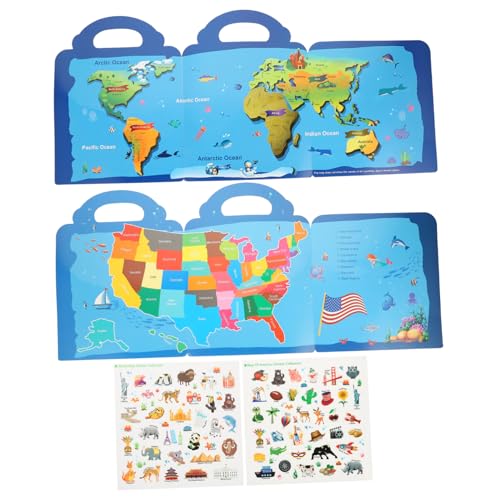 BESPORTBLE 2Sätze Aufkleber Wiederverwendbare Lernspielzeuge Für Kleinkinder Mit Weltkarte Und Karte Fördert Die Konzentration Und Kreativität Für Ab Jahren BESPORTBLE 2Sätze Aufkleber Wiederverwendbare Lernspielzeuge Für Kleinkinder Mit Weltkarte Und Karte Fördert Die Konzentration Und Kreativität Für Ab Jahren von BESPORTBLE