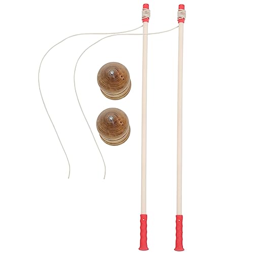 BESPORTBLE 2Sätze Holz Gyro für Erwachsene Gyros Traditionelles Hand Koordinierungsfähigkeit und Fitness Leicht und Tragbar von BESPORTBLE