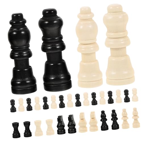 BESPORTBLE 2Sätze Mini Holzschach Figuren Holzschachstücke Für Schachset Für Unterwegs von BESPORTBLE