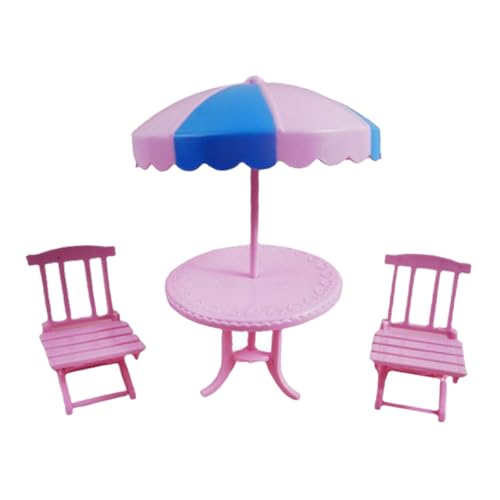 BESPORTBLE 2Sätze Mini Strandklappstuhl Dekoration Regenschirm Puppenzubehör Für Kreative Spielwelten Faltbare Mini Stühle Für DIY Strand Szenen von BESPORTBLE