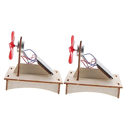 BESPORTBLE 2Sätze Solarbetriebene Holzventilatoren für DIY Projekte Lehrreiche Stem Spielzeuge für Wissenschaftliche Experimente und Schülerprojekte von BESPORTBLE