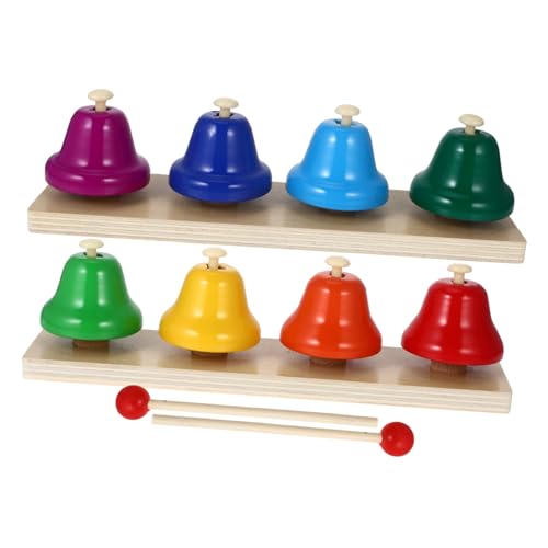 BESPORTBLE 2Satz Handglocken Musikinstrument Holz Glockenspiel Für Kleinkinder Lernspielzeug Musikalität Für Vorschulkinder Und Montessori Aktivitäten von BESPORTBLE