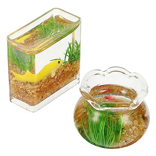 BESPORTBLE 2Stücke Aquarium Dekorationsset Künstliche Mini Häuser Für Fischtank Vielfältige Verwendungsmöglichkeiten Für Garten Und Szenen BESPORTBLE 2Stücke Aquarium Dekorationsset Künstliche Mini Häuser Für Fischtank Vielfältige Verwendungsmöglichkeiten Für Garten Und Szenen von BESPORTBLE