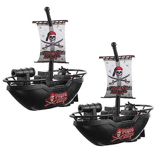 BESPORTBLE 2Stücke Badewannenspielzeug Elektrisches Piratenschiff Modell Badespaß Für Jungen Und Duschspielzeug Für Zuhause Ohne Batterien von BESPORTBLE