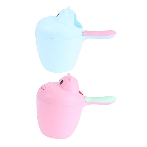 BESPORTBLE 2Stücke Badewasserlöffel für Junge Mädchen Badespielzeug Cartoon Design für Haarwäsche und Duschen aus Langlebigem Material von BESPORTBLE