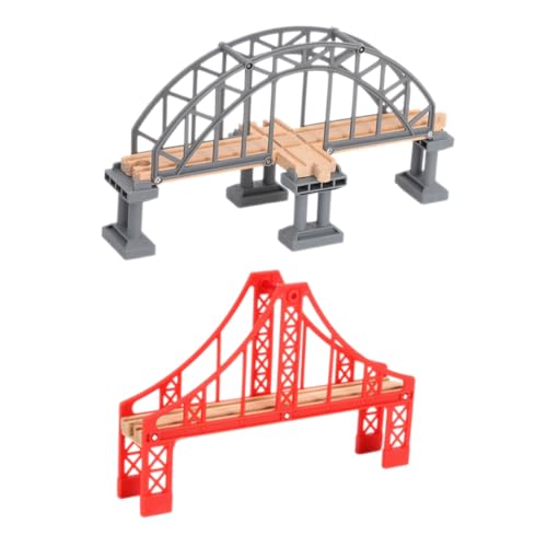 BESPORTBLE 2Stücke Brückenmodell Für Spiele Gleiserweiterungsbrücke Modelleisenbahnzubehör Große Rote Brücke Graue Kreuzungsbrücke Mit Brückenpfeilern Für Holzeisenbahn BESPORTBLE 2Stücke Brückenmodell Für Spiele Gleiserweiterungsbrücke Modelleisenbahnzubehör Große Rote Brücke Graue Kreuzungsbrücke Mit Brückenpfeilern Für Holzeisenbahn von BESPORTBLE