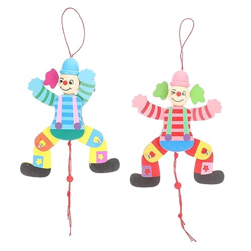 BESPORTBLE 2Stücke Clown Marionetten Interaktive Holz Handpuppen Für Streich Clown Puppen Für Theateraufführungen Und Kreative Spielstunden von BESPORTBLE
