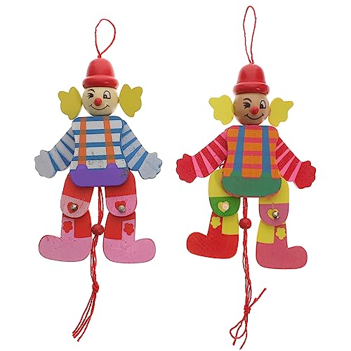 BESPORTBLE 2Stücke Clown Marionetten aus Holz Interaktive Puppen mit Zugleine für Fördert Praktische Fähigkeiten und Kreativität für Drinnen und Draußen BESPORTBLE 2Stücke Clown Marionetten aus Holz Interaktive Puppen mit Zugleine für Fördert Praktische Fähigkeiten und Kreativität für Drinnen und Draußen von BESPORTBLE