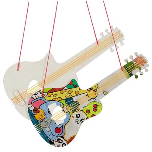 BESPORTBLE 2Stücke DIY Holz Gitarren für Unvollendete Holz Gitarre zum Bemalen und Gestalten für Kreative Bastelprojekte und von BESPORTBLE