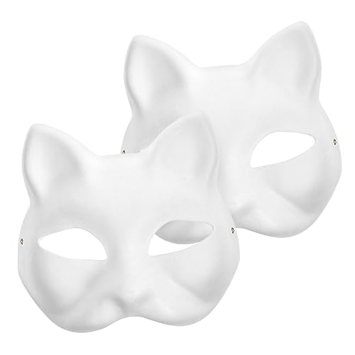 BESPORTBLE 2Stücke DIY Katzenmasken Aus Weißem Papier Leere Bemalbare Masken Für Karneval Maskerade Und Halloween Handgemachte Masken Für Kreative Bastelprojekte BESPORTBLE 2Stücke DIY Katzenmasken Aus Weißem Papier Leere Bemalbare Masken Für Karneval Maskerade Und Halloween Handgemachte Masken Für Kreative Bastelprojekte von BESPORTBLE