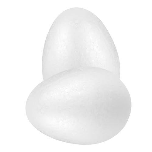 BESPORTBLE 2Stücke Eierschaum Ostern DIY Dekoration Eier Für Bastelprojekte Weiße Eier Für Kreative Ostern Gestaltungen Und Kunsthandwerk von BESPORTBLE