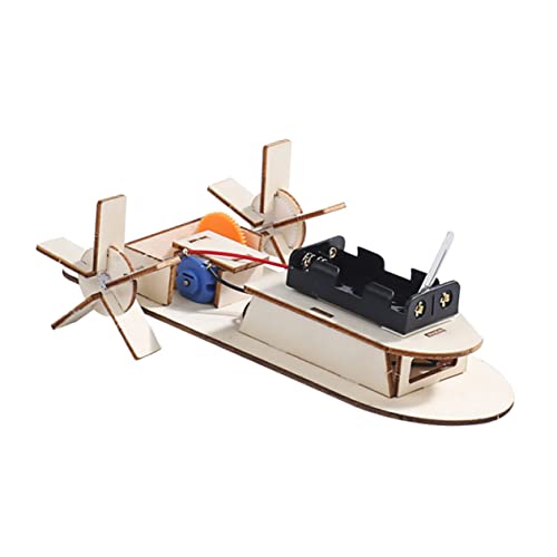 BESPORTBLE 2Stücke Elektrisches Holzboot Handgemachtes DIY Modell Montage Puzzle Für Wissenschafts Experiment Kit Holzboot Modell Zum Basteln von BESPORTBLE