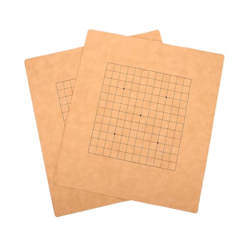 BESPORTBLE 2Stücke Faltbare Schachbretter Dual Sided Gobang Schachspiel Tragbar Hochwertiges PU Material Spielzubehör für Unterwegs für Erwachsene von BESPORTBLE