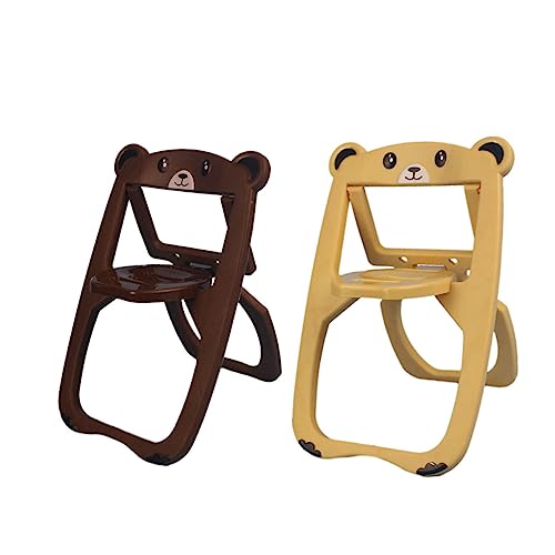BESPORTBLE 2Stücke Faltstuhl Dekoration für Puppenhäuser Realistische Mini Möbel für DIY Mini Holzspielzeug Außenbereich Gartenmöbel Zubehör von BESPORTBLE