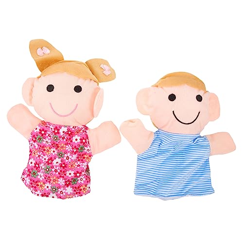 BESPORTBLE 2Stücke Familien Handpuppen Aus Pädagogisches Für Geschichtenerzählen Und Rollenspiele Tochter Für Kleinkinder Und Vorschulkinder von BESPORTBLE