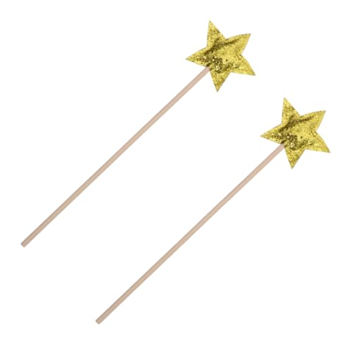 BESPORTBLE 2Stücke Feenstäbe Für Glitzernde Stern Zauberstäbe Magisches Für Partys Und Feiern Für Goldene Farbvariante von BESPORTBLE