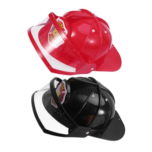 BESPORTBLE 2Stücke Feuerwehrmann Hut Cosplay Feuerwehrhelm Zubehör Für Jungen Und Rotes Und Schwarzes Feuerwehrmannmotiv Für Partys BESPORTBLE 2Stücke Feuerwehrmann Hut Cosplay Feuerwehrhelm Zubehör Für Jungen Und Rotes Und Schwarzes Feuerwehrmannmotiv Für Partys von BESPORTBLE