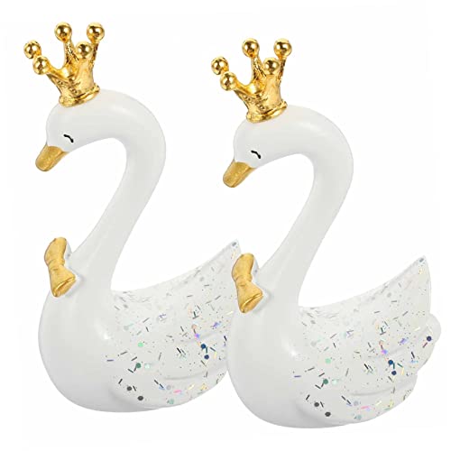 BESPORTBLE 2Stücke Figuren Aus Resin Elegante Geburtstagstortendekorationen Schwanenstatuen Für Festlichkeiten Und Feiern Mit Kunsthandwerk Deko BESPORTBLE 2Stücke Figuren Aus Resin Elegante Geburtstagstortendekorationen Schwanenstatuen Für Festlichkeiten Und Feiern Mit Kunsthandwerk Deko von BESPORTBLE