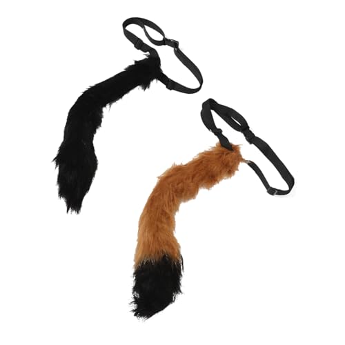 BESPORTBLE 2Stücke Flauschige Tierschwanz Requisite für Cosplay Verstellbar Plüsch Fuchs und Wolfsschwanz Kostümzubehör für Erwachsene für Partys und Halloween BESPORTBLE 2Stücke Flauschige Tierschwanz Requisite für Cosplay Verstellbar Plüsch Fuchs und Wolfsschwanz Kostümzubehör für Erwachsene für Partys und Halloween von BESPORTBLE