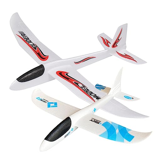 BESPORTBLE 2Stücke Flugzeug Handwurf Modelle Für Outdoor Spiele Roter Und Blauer Aufkleber Flugzeugpartydekorationen von BESPORTBLE