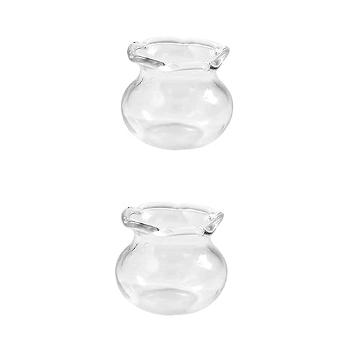 BESPORTBLE 2Stücke Goldfischglas Puppenzubehör Für Puppenhaus Handgefertigtes Ornament Für Kreative Fischtank Spielwelten Und Miniaturlandschaften Aus Hochwertigem von BESPORTBLE