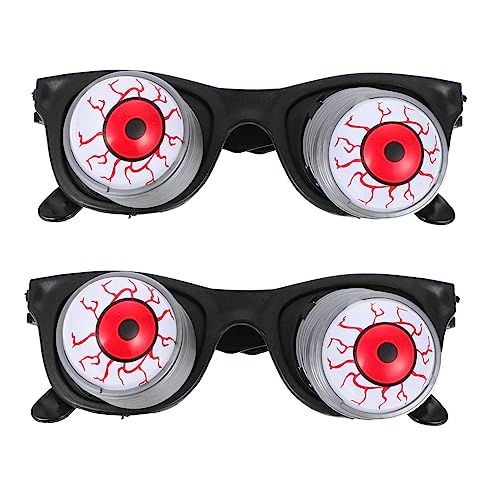 BESPORTBLE 2Stücke Gruselige Augapfelbrillen Spaßige Streiche Requisiten Mit Blutigen Augäpfeln Für Halloween Und Partys Lustige Scherzbrille Für Erwachsene von BESPORTBLE