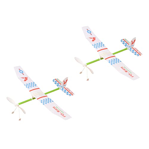BESPORTBLE 2Stücke Gummiband Betriebenes Flugzeug Modell Für Pädagogisches DIY Im Zufälligen Muster Für Kreatives Und Outdoor Aktivitäten Für Jungen Und Ab Jahren von BESPORTBLE