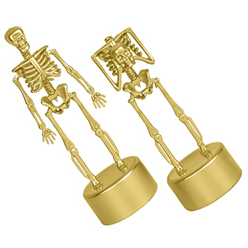 BESPORTBLE 2Stücke Halloween Skelett Figuren Gruselige Dekoration Für Halloween Partys Tischornamente Sammlerstücke Stehendes Und Sitzendes Skelett Halloween Deko von BESPORTBLE
