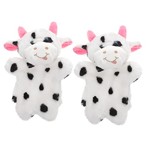 BESPORTBLE 2Stücke Handpuppen Kühe Aus Plüsch Interaktive Farmtier Fingerpuppen Für Weiches Für Kreative Rollenspiele Und Eltern Interaktion von BESPORTBLE