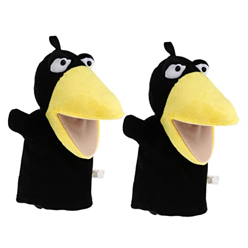BESPORTBLE 2Stücke Handpuppen Lustige Krähen Handpuppen Für Puppen Zum Geschichtenerzählen Für Rollenspiele Und Kreative Aktivitäten von BESPORTBLE
