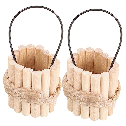 BESPORTBLE 2Stücke Holz Eimer Dekorative Mini Eimer Für Puppenhaus Und Mikro Landschaft Simuliertes Wassereimer Modell Als Zubehör Für Miniaturhaus Accessoires BESPORTBLE 2Stücke Holz Eimer Dekorative Mini Eimer Für Puppenhaus Und Mikro Landschaft Simuliertes Wassereimer Modell Als Zubehör Für Miniaturhaus Accessoires von BESPORTBLE