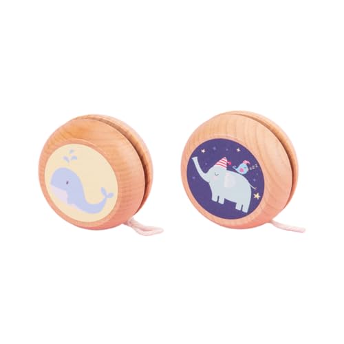 BESPORTBLE 2Stücke Holz Für Niedliches Cartoon Design Mit Wal Und Muster Für Jungen Spielzeugball Für Kleinkinder von BESPORTBLE