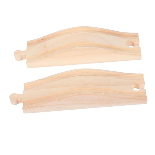 BESPORTBLE 2Stücke Holz Gleiszubehör BAU Von Zugszenengleis Holzschienenmodell Mit Kleinen Steigungen Pädagogisches Für Jahren von BESPORTBLE