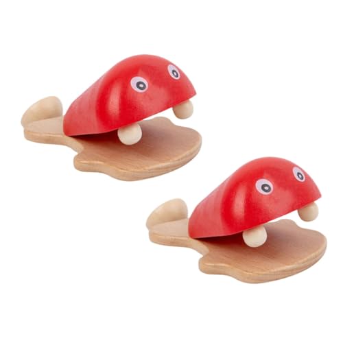 BESPORTBLE 2Stücke Holz Musikinstrumente Für Kleinkinder Farbige Fisch Castanets Babyspielzeug Musikalischen Fähigkeiten Und Intellektuellen Entwicklung von BESPORTBLE