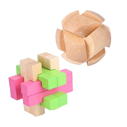BESPORTBLE 2Stücke Holz Puzzle Intellektuelles Konstruktionsspielzeug aus Buchenholz Kreatives Denkspiel für Erwachsene Fördert Konzentration und Geschicklichkeit BESPORTBLE 2Stücke Holz Puzzle Intellektuelles Konstruktionsspielzeug aus Buchenholz Kreatives Denkspiel für Erwachsene Fördert Konzentration und Geschicklichkeit von BESPORTBLE