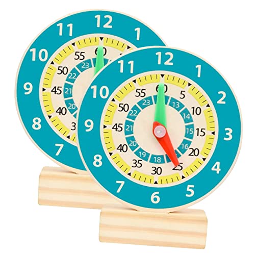 BESPORTBLE 2Stücke Holz Uhr Lernspielzeug Zahlenuhr Modell Für Kleinkinder Interaktive Zeitlehre Für Jungen Und Fördert Kreativität Und Logisches BESPORTBLE 2Stücke Holz Uhr Lernspielzeug Zahlenuhr Modell Für Kleinkinder Interaktive Zeitlehre Für Jungen Und Fördert Kreativität Und Logisches von BESPORTBLE