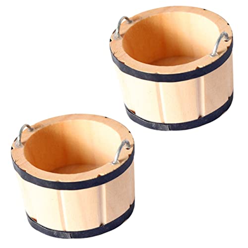 BESPORTBLE 2Stücke Holzfässer Rustikale Holzspielzeug Eimer Für Puppenhaus Und Garten Für Kreative Spielwelten Und Modelle Original Holzfarbe Ohne Zubehör BESPORTBLE 2Stücke Holzfässer Rustikale Holzspielzeug Eimer Für Puppenhaus Und Garten Für Kreative Spielwelten Und Modelle Original Holzfarbe Ohne Zubehör von BESPORTBLE