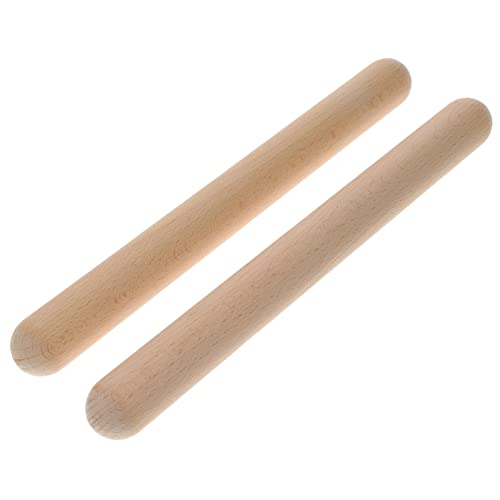 BESPORTBLE 2Stücke Holzstock Rhythmus Sticks für Musikalische Percussion Instrumente für Kindergarten und Frühe Hochwertiges Sicher und Langlebig von BESPORTBLE