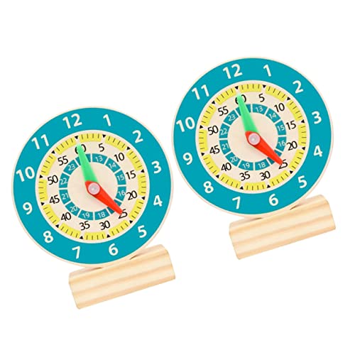 BESPORTBLE 2Stücke Holzuhren Lernspielzeug zur Zeitverständnisförderung für Vorschulkinder für Kleinkinder Jahre Designs zur Kognitiven Entwicklung und Farberkennung BESPORTBLE 2Stücke Holzuhren Lernspielzeug zur Zeitverständnisförderung für Vorschulkinder für Kleinkinder Jahre Designs zur Kognitiven Entwicklung und Farberkennung von BESPORTBLE