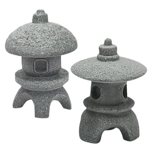 BESPORTBLE 2Stücke Japanische Pagodenlaterne Sandsteinlaternen für Zen Wetterbeständig und Realistisch Gestaltet für Innen und Außenbereich Dekoration BESPORTBLE 2Stücke Japanische Pagodenlaterne Sandsteinlaternen für Zen Wetterbeständig und Realistisch Gestaltet für Innen und Außenbereich Dekoration von BESPORTBLE
