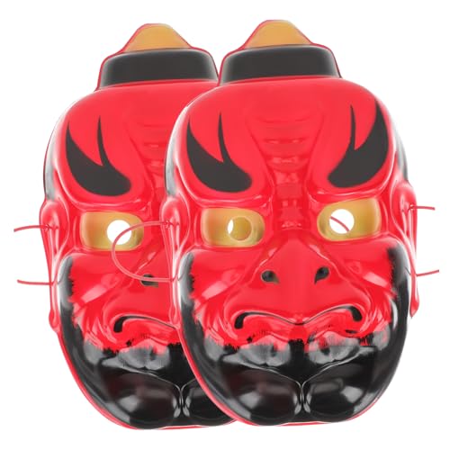 BESPORTBLE 2Stücke Japanische Tengu Maske Für Cosplay Halloween Erwachsene Maske Strapazierfähigem Für Partys von BESPORTBLE