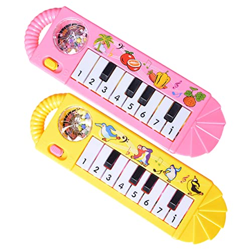 BESPORTBLE 2Stücke Klavier Tasten Elektronisches Keyboard Mit Musik Und Licht Kleinkindtastatur Für Reisen Farben Zufällig Ohne Batterien von BESPORTBLE