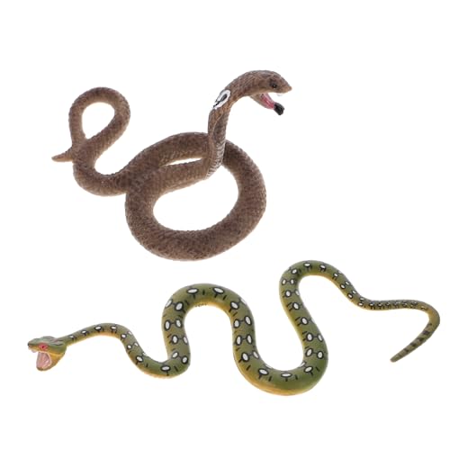 BESPORTBLE 2Stücke Kleine Simulation Cobra Boa Realistische Plastikschlangen für Naturpädagogik Rollenspiele und Dekoration von BESPORTBLE