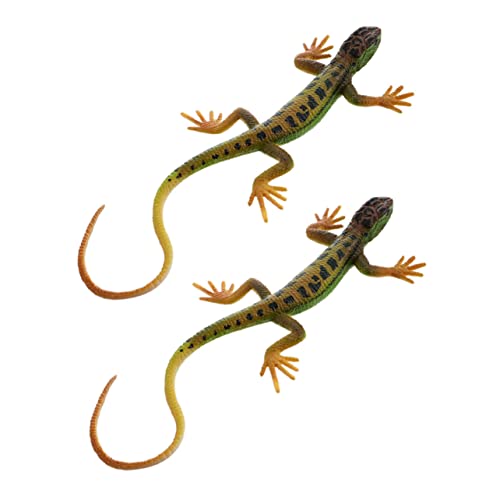 BESPORTBLE 2Stücke Künstliche Eidechsen Modelle Realistische Reptilienfiguren Scherzspielzeug Für Erwachsene Partys Und Dekoration Langlebig Und Kinderfreundlich von BESPORTBLE